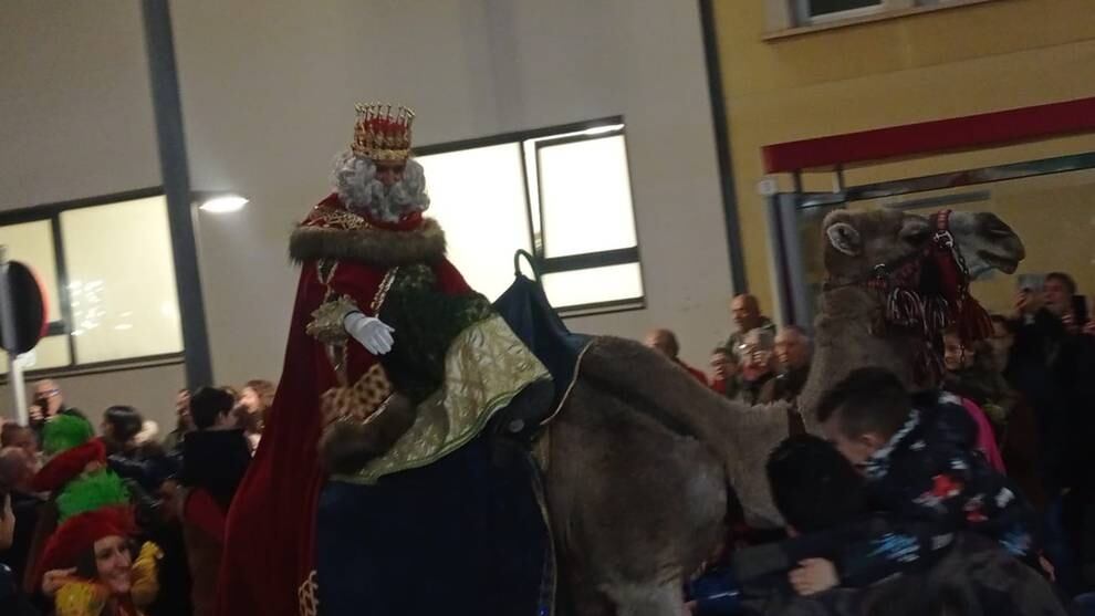 El rey Melchor, durante la Cabalgata de los Reyes Magos de 2023