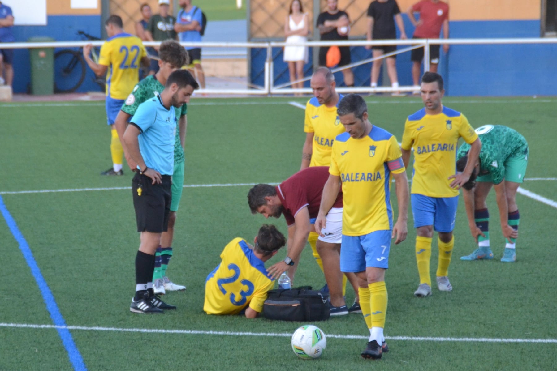 Jugadores del Dénia durante un partido.