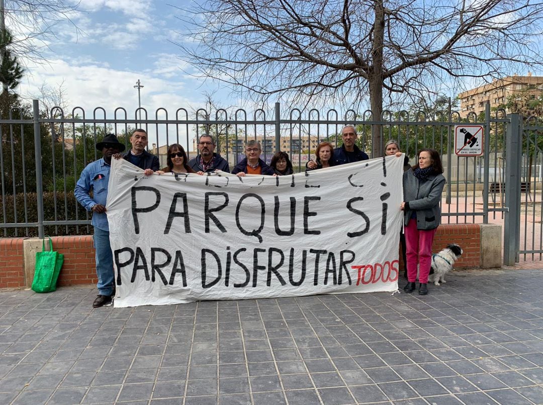 Protesta reciente por la reforma del parque prevista por el Ayuntamiento de València