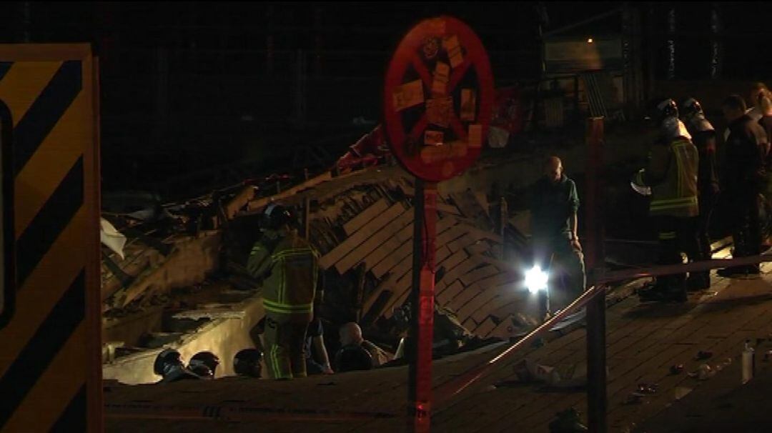 El muelle de As Avenidas minutos después del accidente