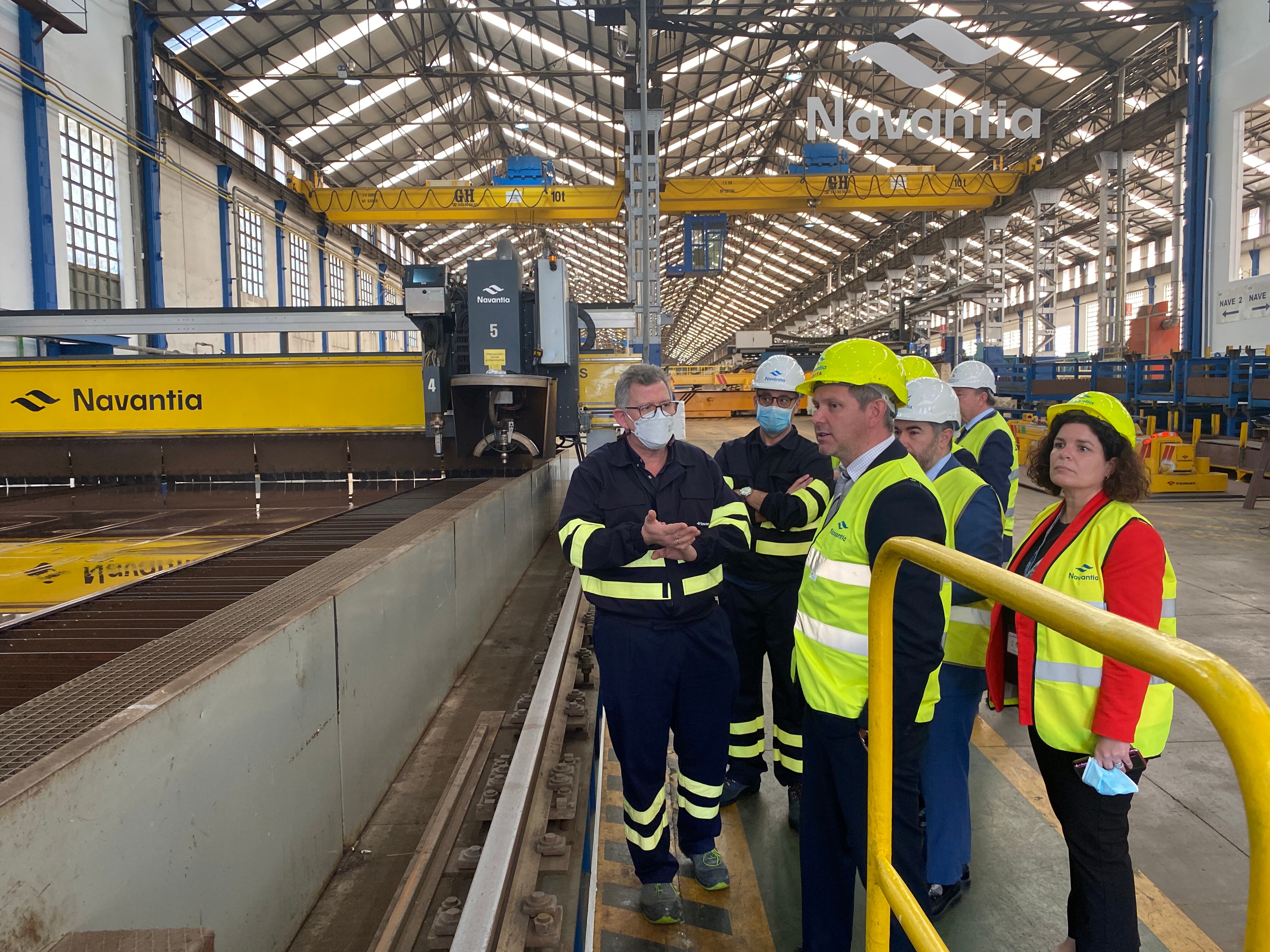 José Miñones, en su visita de este viernes a Navantia Ferrol