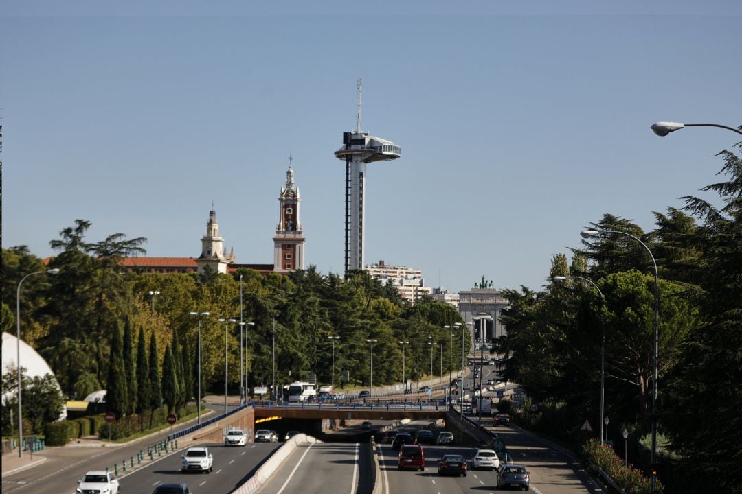 Vista del Faro de Moncloa, en Madrid 