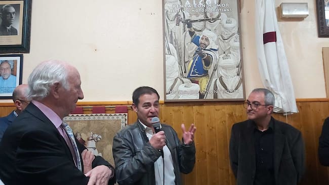 El presidente de la Asociación de San Jorge, Paco García, durante su intervención