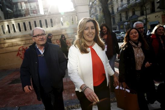 Susana Díaz, a su llegada al Comité Federal del partido.