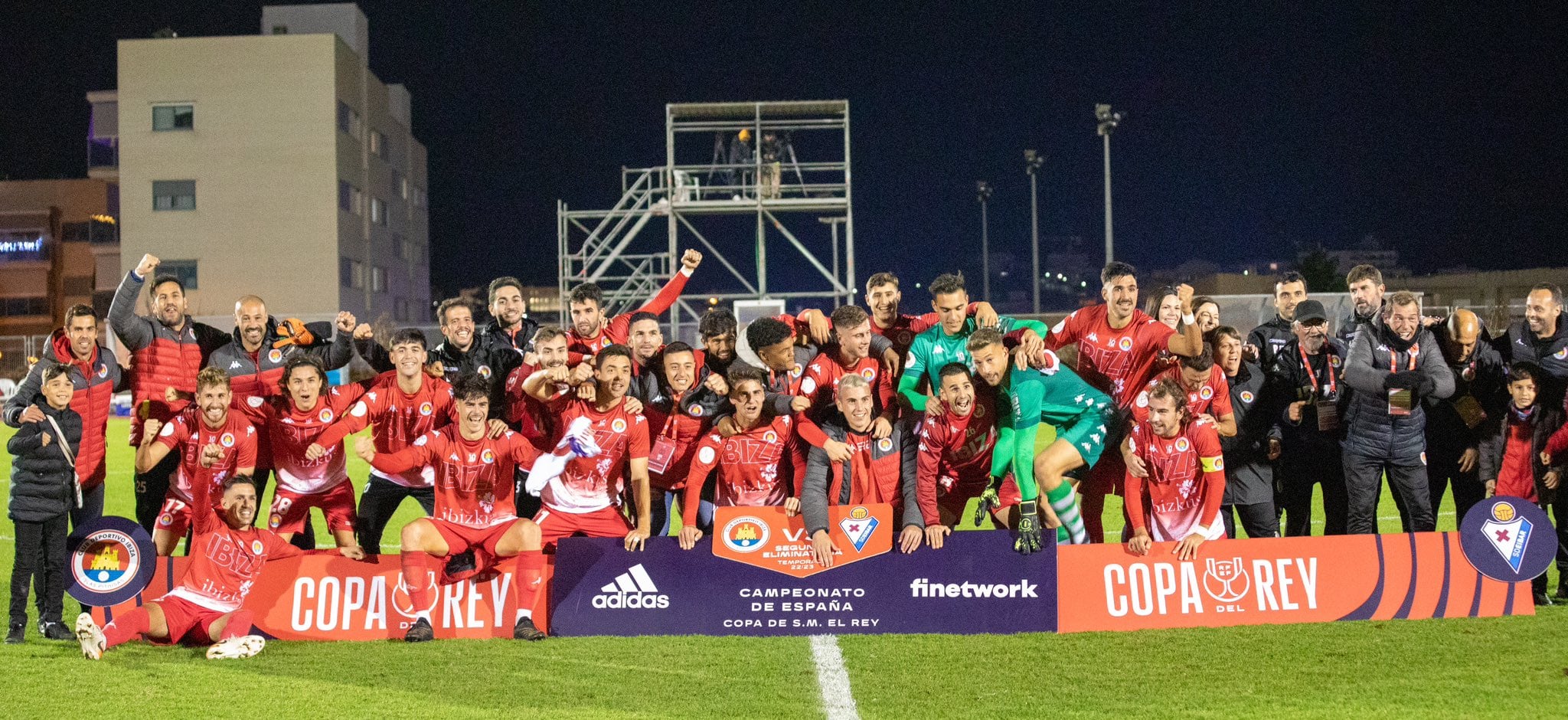 Celebración del  triunfo ante el Eibar