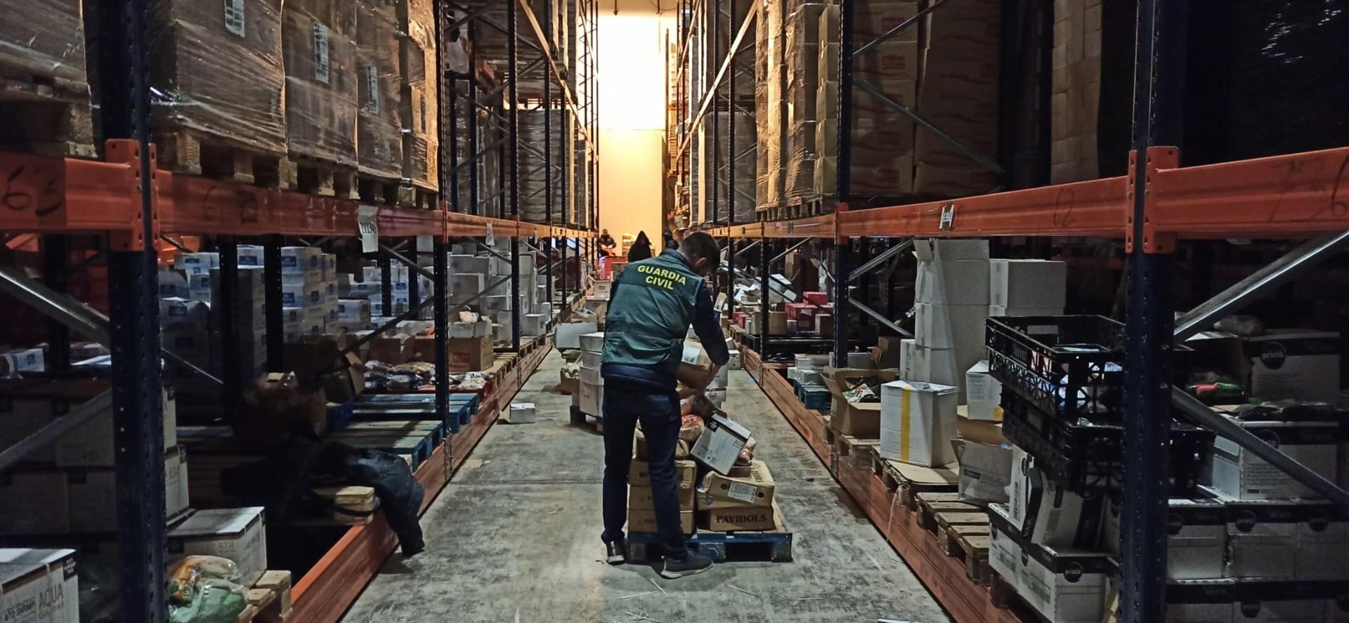 Un agente de la Guardia Civil durante las inspecciones de la Operación Quick-Frozen. - GUARDIA CIVIL