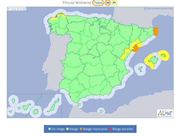 El domingo será un día mucho más tranquilo y con menos lluvia.