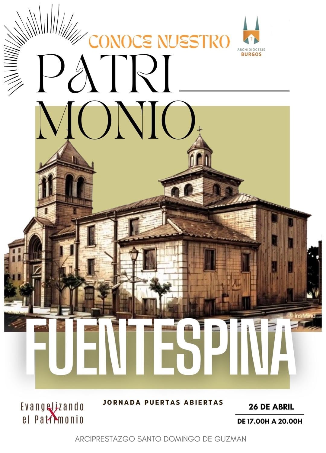 Cartel de la primera jornada &quot;Evangelizando por el Patrimonio&quot; del arciprestazgo de Santo Domingo