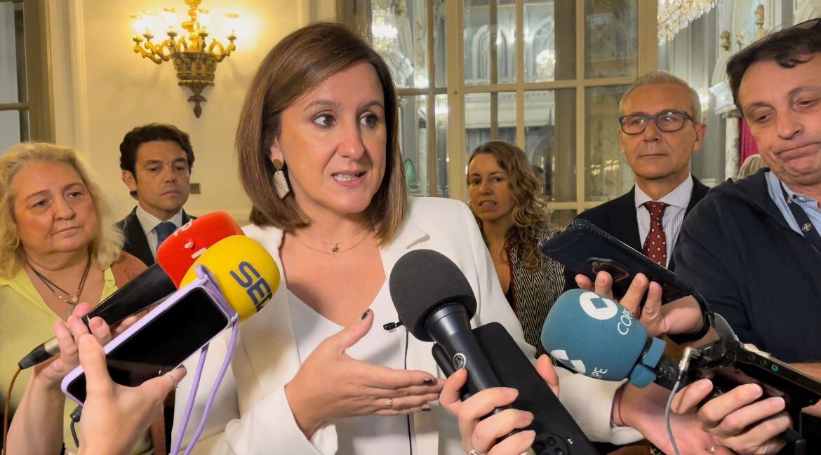 La portavoz municipal del PP en el Ayuntamiento de València, María José Catalá, en el pleno del mes de octubre.
