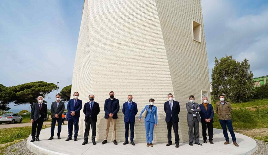 Un momento de la visita.