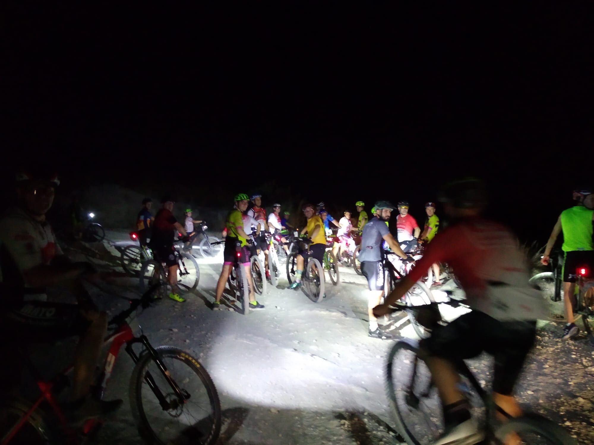 Momento del recorrido, ya nocturno