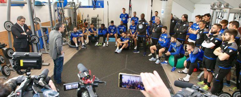 Xulio Ferreiro en el vestuario del Deportivo