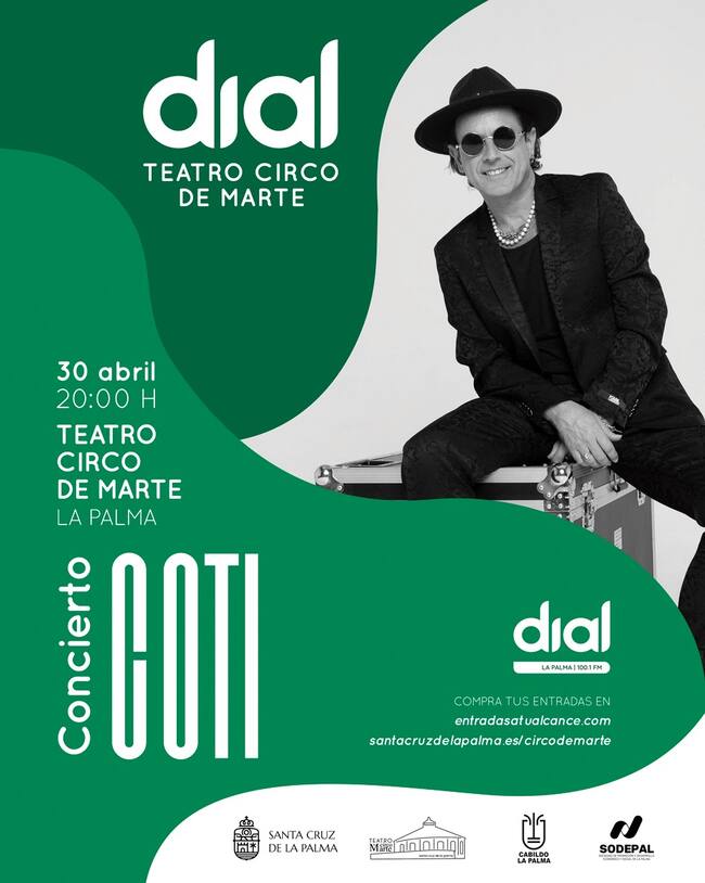 Concierto de Coti el 30 de abril de 2025