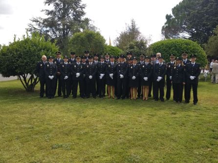 Foto de familia de la plantilla del Cuerpo Nacional de Policía de la Comisaría de Aranda