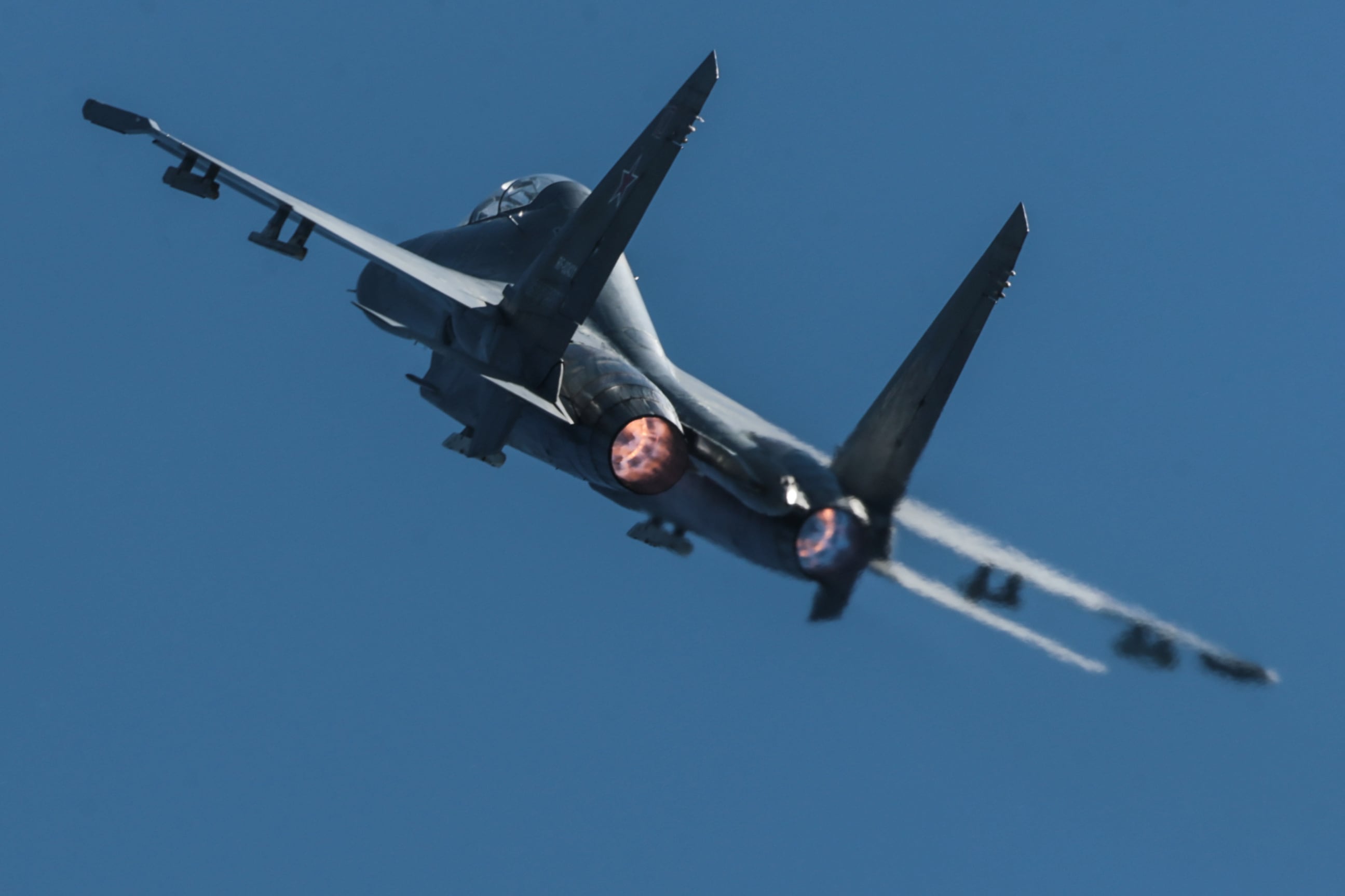 Un caza Su-30 ruso como el que ha sobrevolado espacio aéreo de Estonia