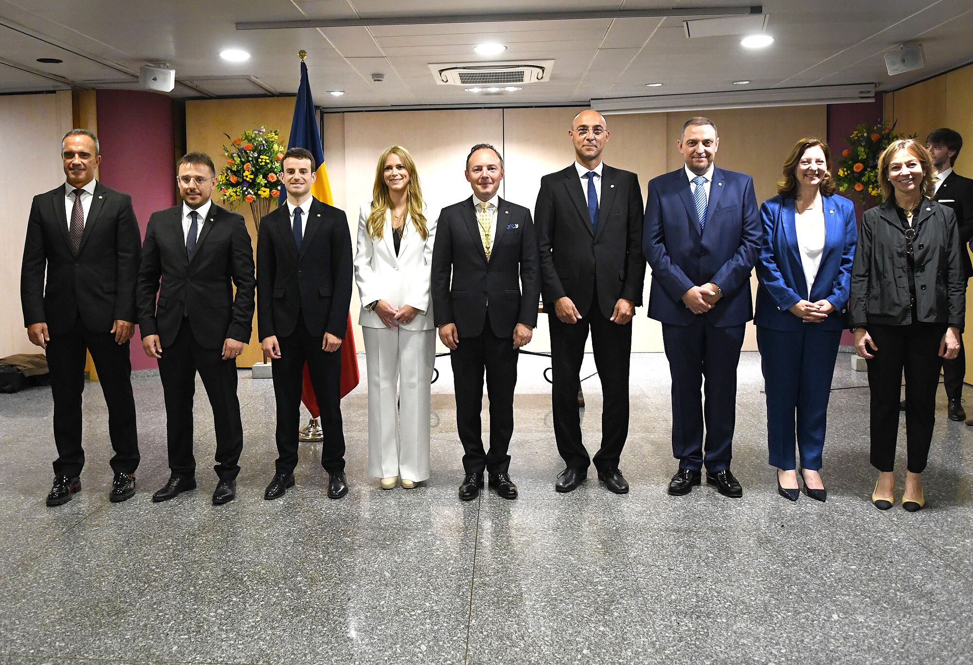 Acte de jurament dels secretaris d'Estat, acompanyats del cap de Govern Xavier Espot