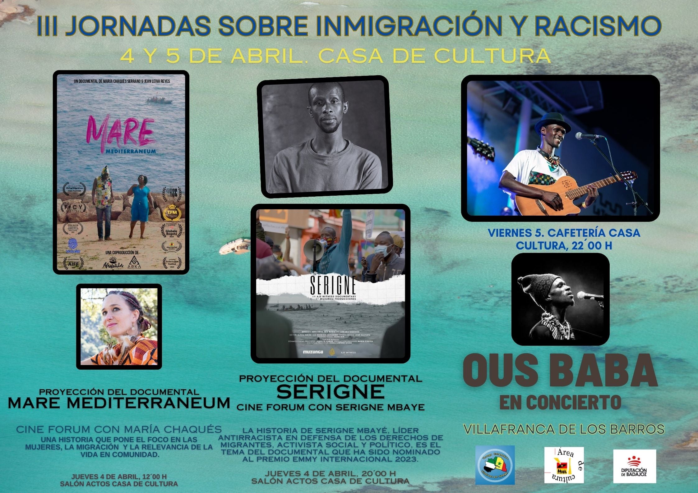 Cartel anunciador de las III Jornadas de Inmigración y Racismo