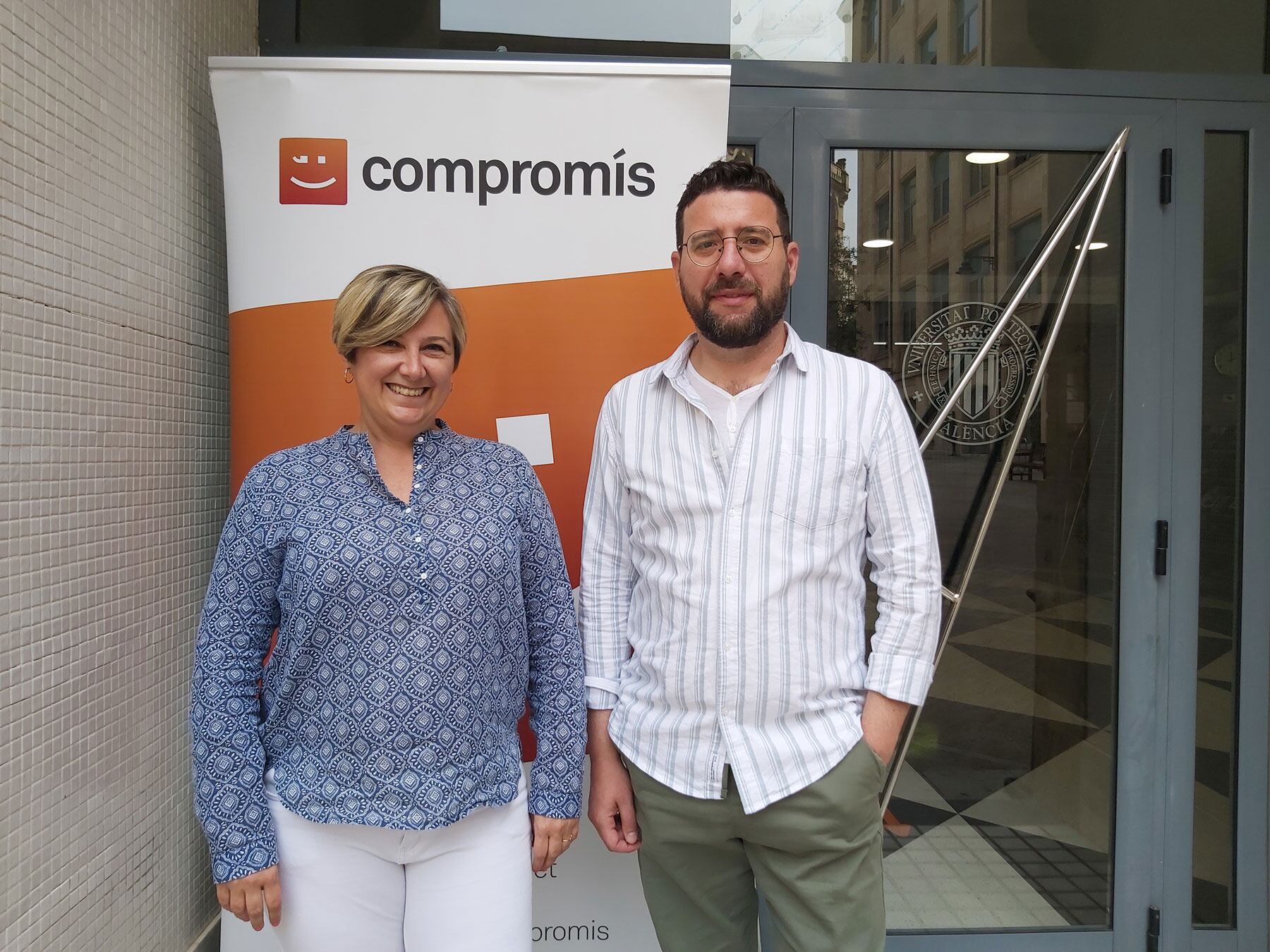 Raquel Tamarit junto a Àlex Cerradelo en la visita de la consellera a la jornada sobre patrimonio