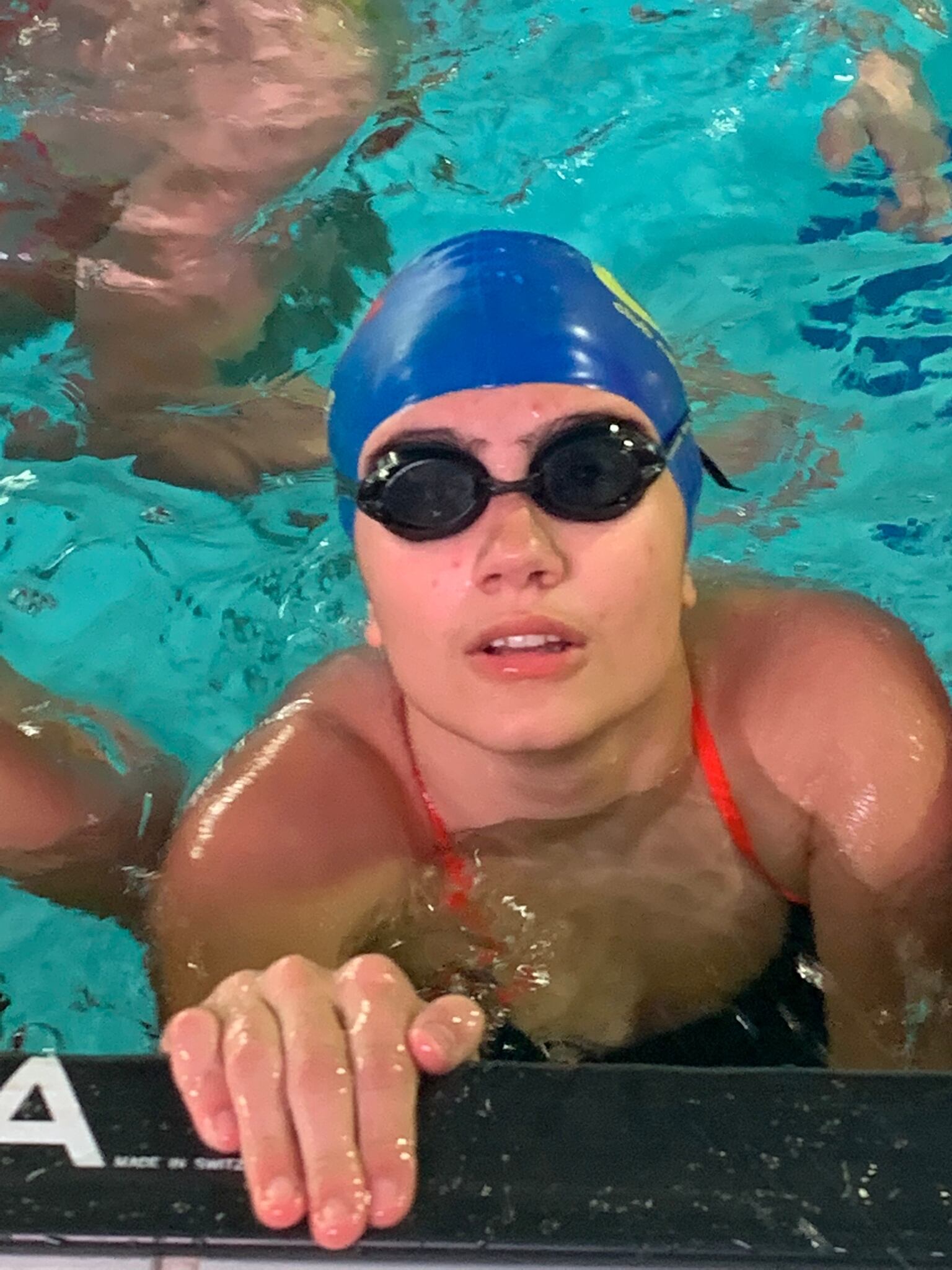 Andrea Soriano, en la piscina