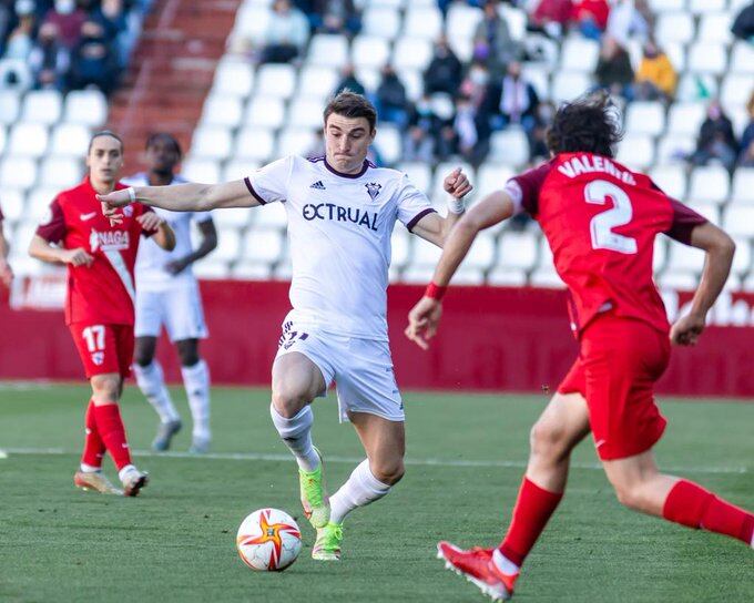 Partido disputado este sábado entre el Albacete y Sevilla Atlético en el Belmonte