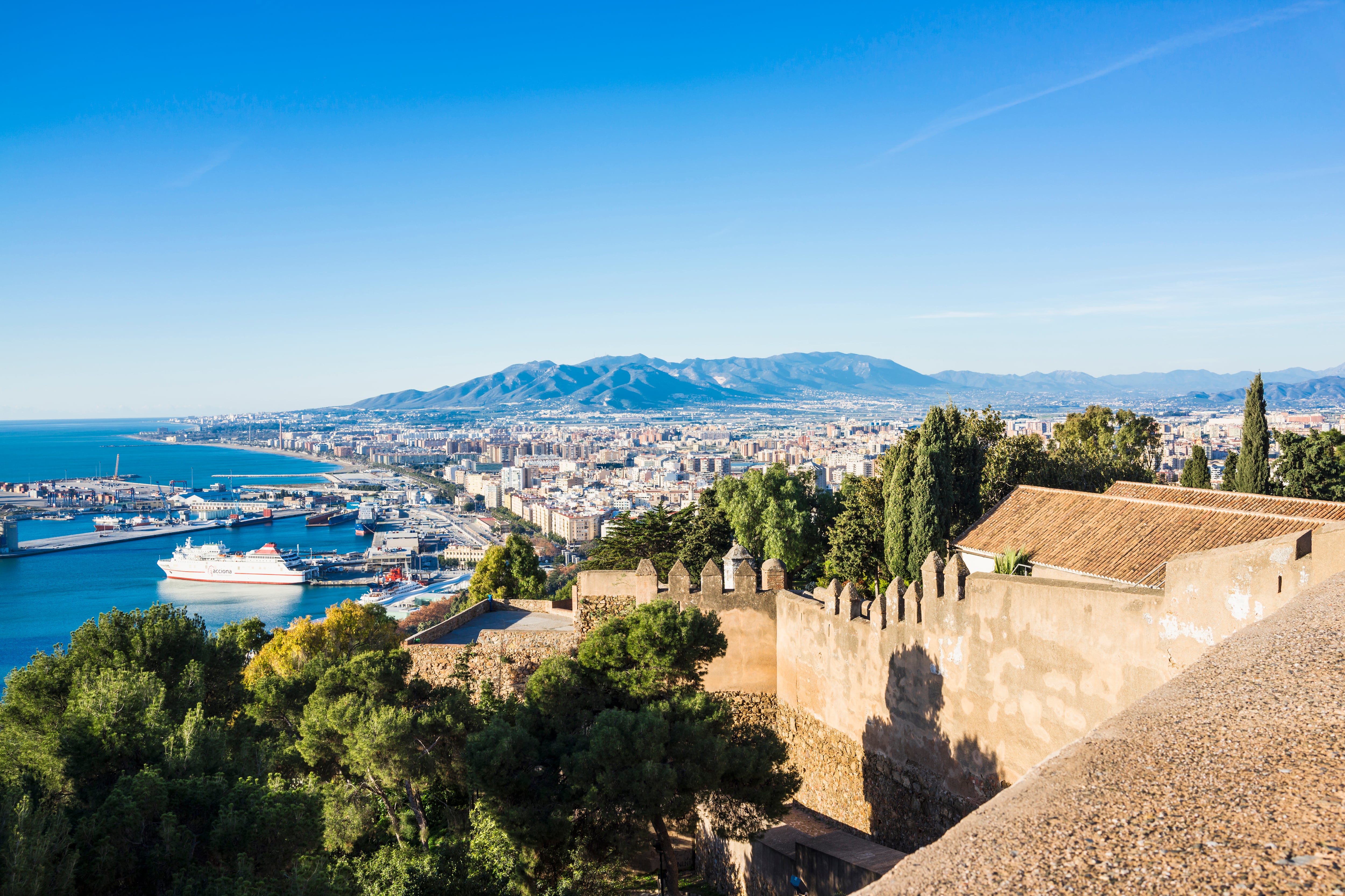 El puerto de Málaga.