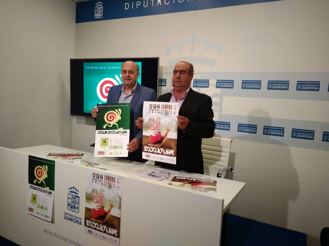 El Diputado de Agricultura, José María Nieto, y el representante de Caja Rural de Zamora, Feliciano Ferrero, presentan la XV edición de la Feria Ecocultura