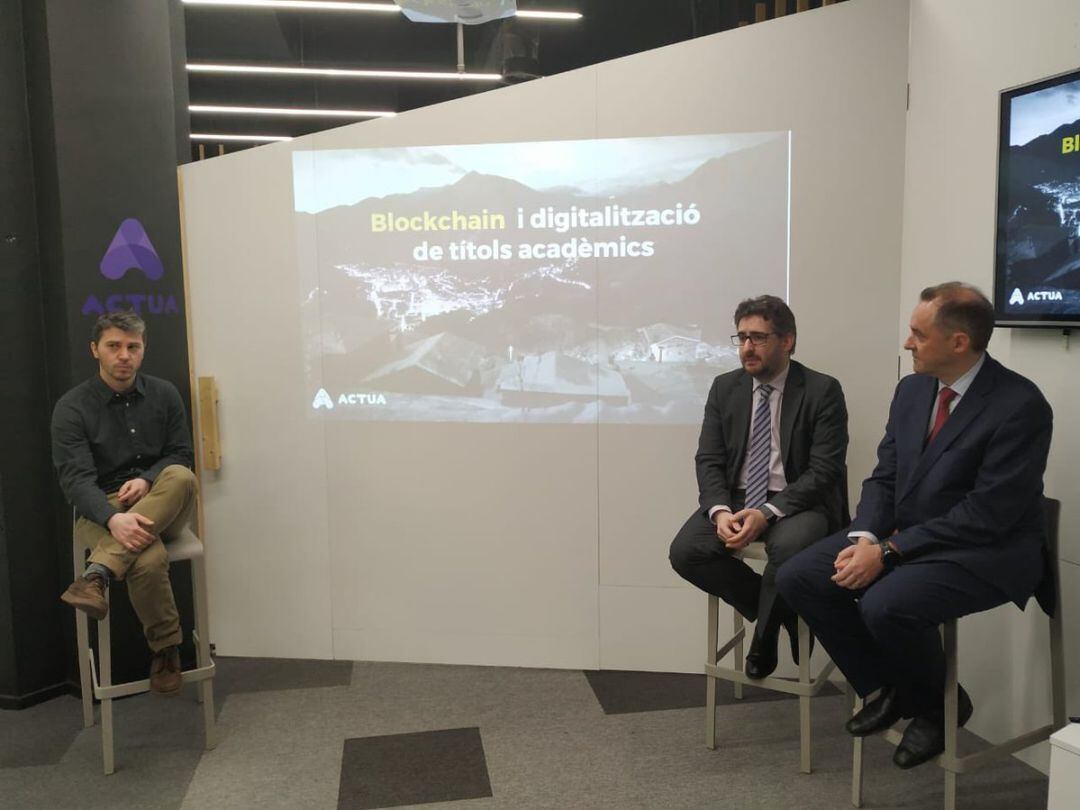 Presentació del projecte 'Blockhain' per a l'expedició de títols acadèmics, a l'Espai Innovació d'Actua.