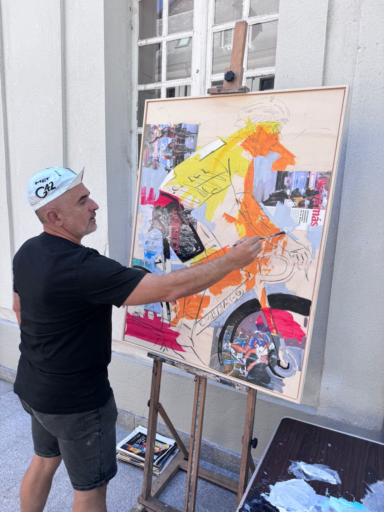 Miguel Soro pinta en directo. Fuente: Miguel Soro