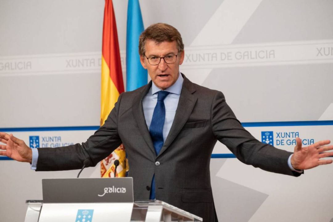 Alberto Núñez Feijóo en rueda de prensa