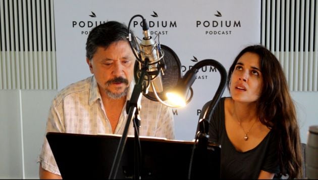 Carlos Bardem y Adriana Ugarte, durante la grabación de &#039;Guerra 3&#039;.