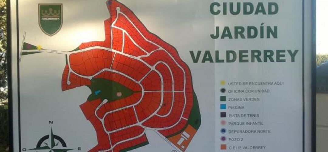 Mapa de la urbanización Valderrey