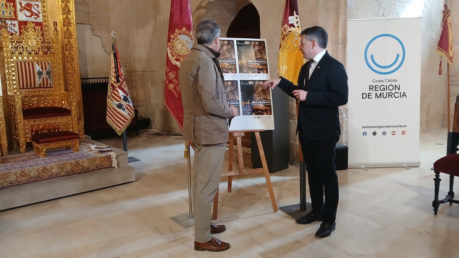 Fulgencio Gil, alcalde de Lorca y Luis Torres del Alcázar, presidente de la Federación de San Clemente
