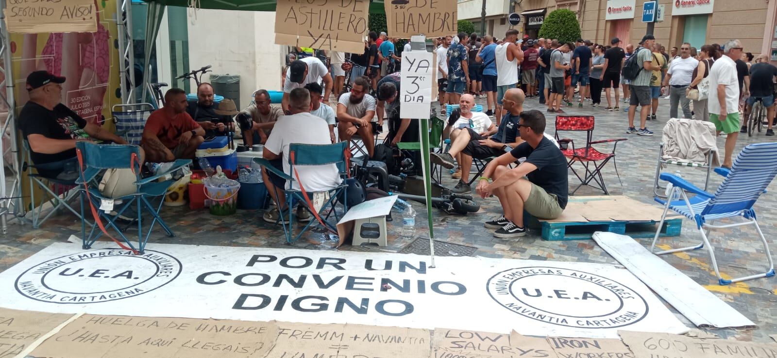 Huelga de los trabajadores del metal en Cartagena