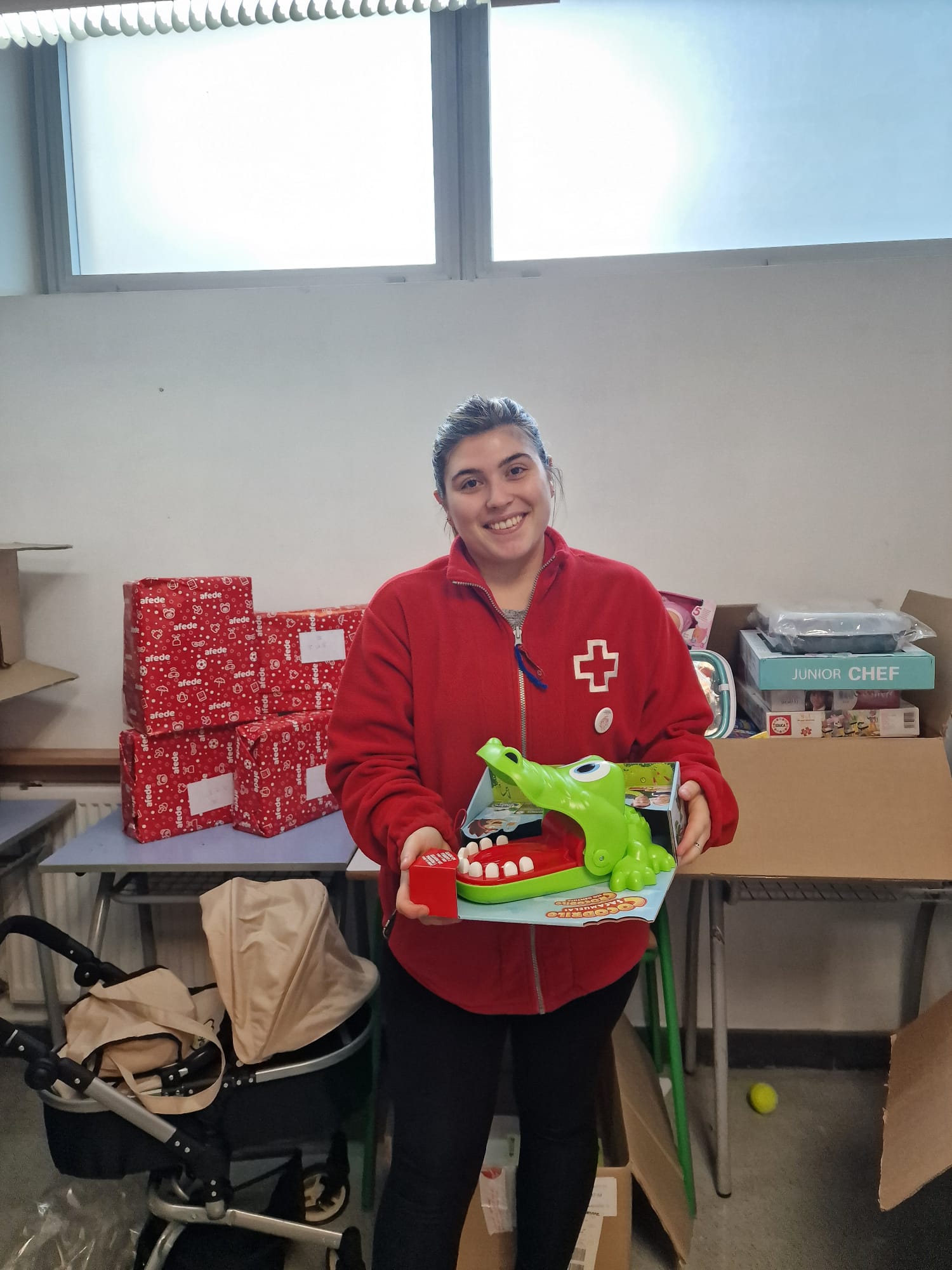 Leire Saiz, técnica de juventud Eibar-Ermua en las instalaciones de Torrekua 1 de la Cruz Roja