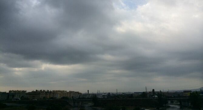 Aspecto del cielo en Málaga esta mañana
