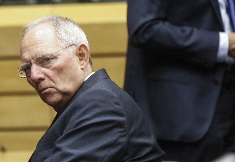 El ministro de Finanzas alemán, Wolfgang Schäuble El ministro de Finanzas alemán, Wolfgang Schäuble, durante estos días de reuniones en Bruselas