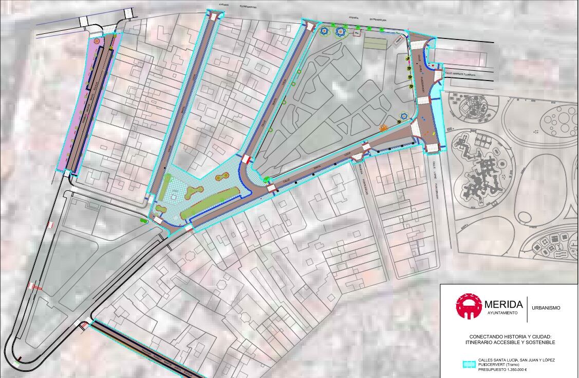 Fin de las obras en la zona de La Rambla de Mérida