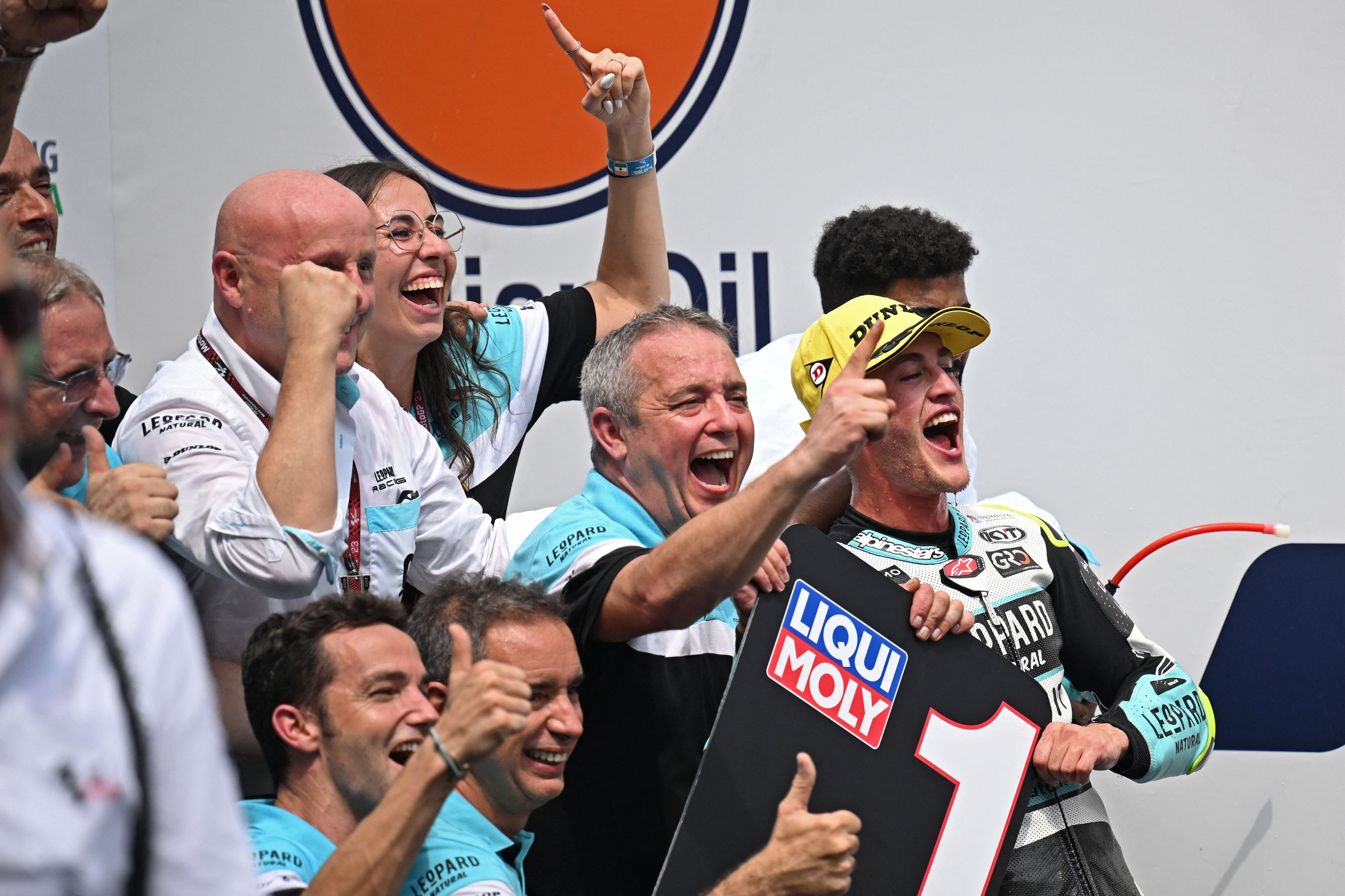 Jaume Masià celebra una victoria durante esta temporada.