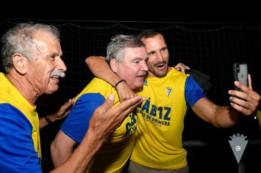 El presidente del Cádiz CF festeja el ascenso