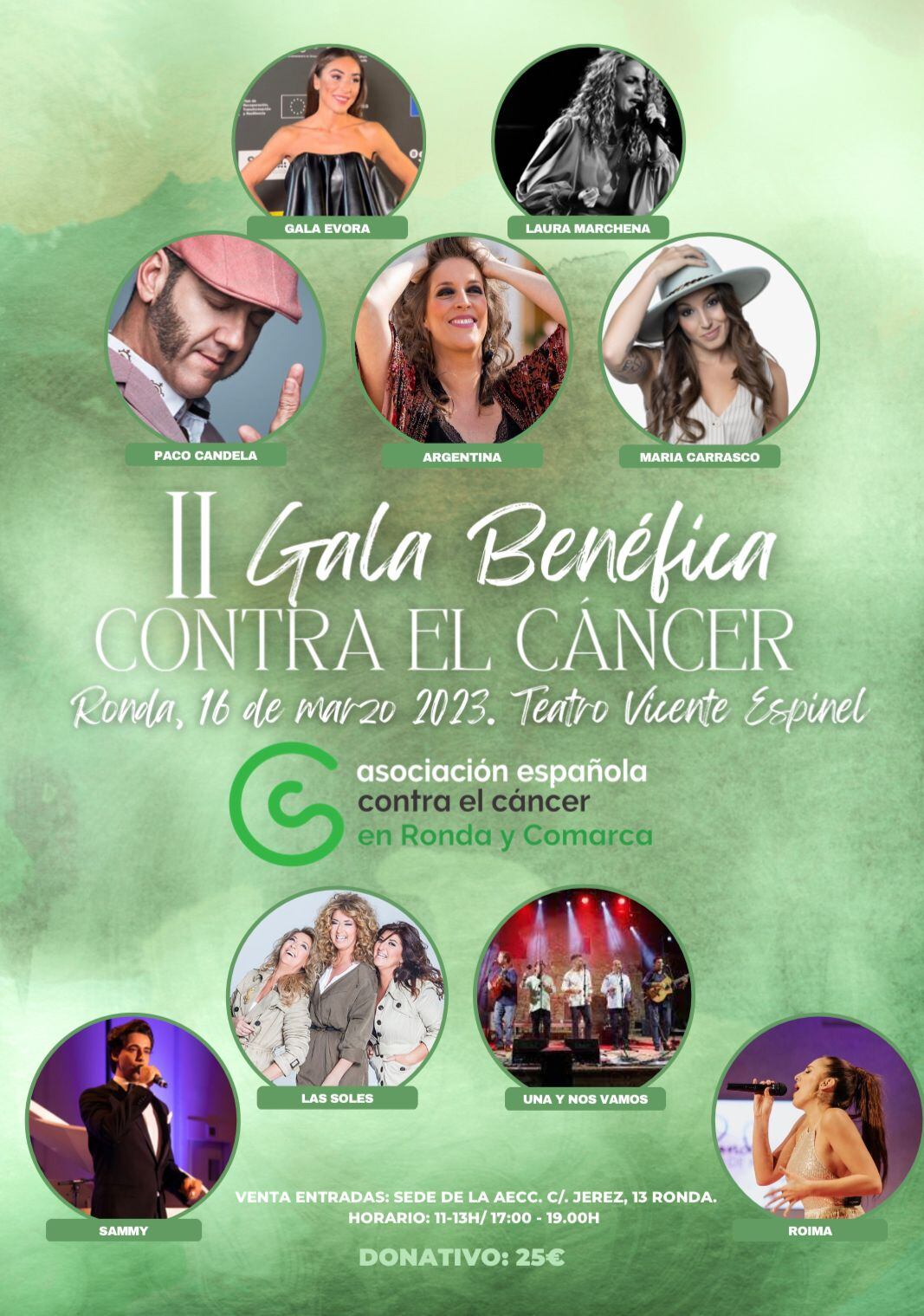 Cartel oficial de la gala benefica