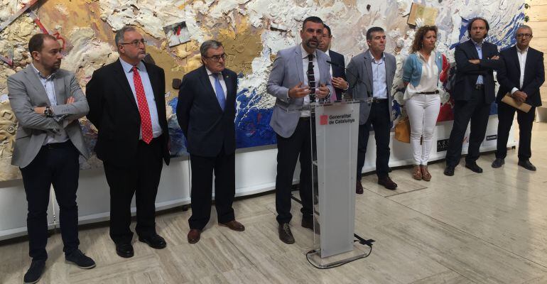 El conseller de cultura, Santi Vila, a la Biblioteca Pública de Lleida on ha presentat el programa d&#039;actuacions en els principals equipaments patrimonials de les terres de Lleida. 