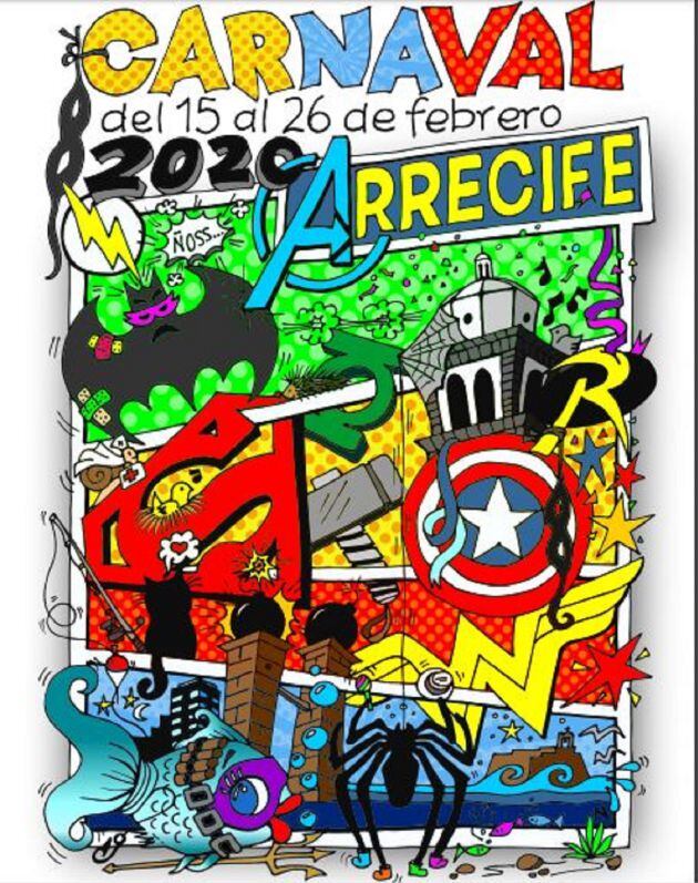 Cartel del Carnaval de Arrecife 2020.