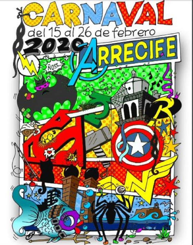 Cartel del Carnaval de Arrecife 2020.