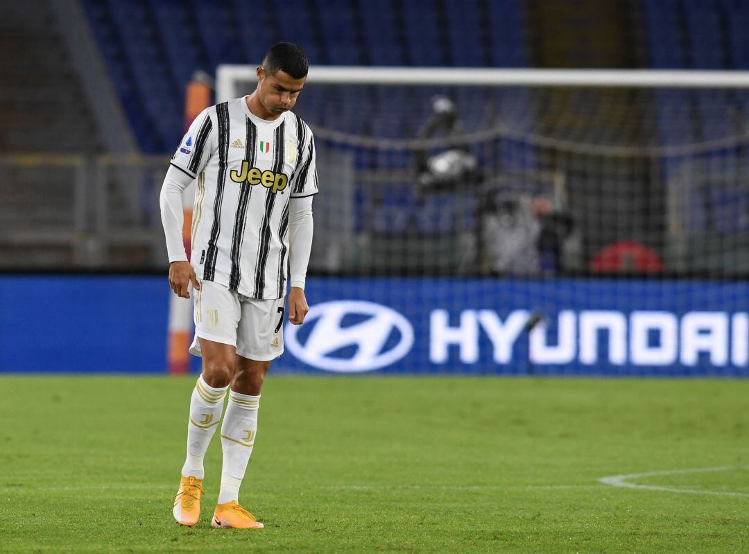 Cristiano Ronaldo, durante el partido contra la Roma.