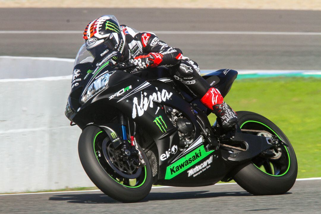 Jonathan Rea rodando el lunes en el circuito de Jerez 