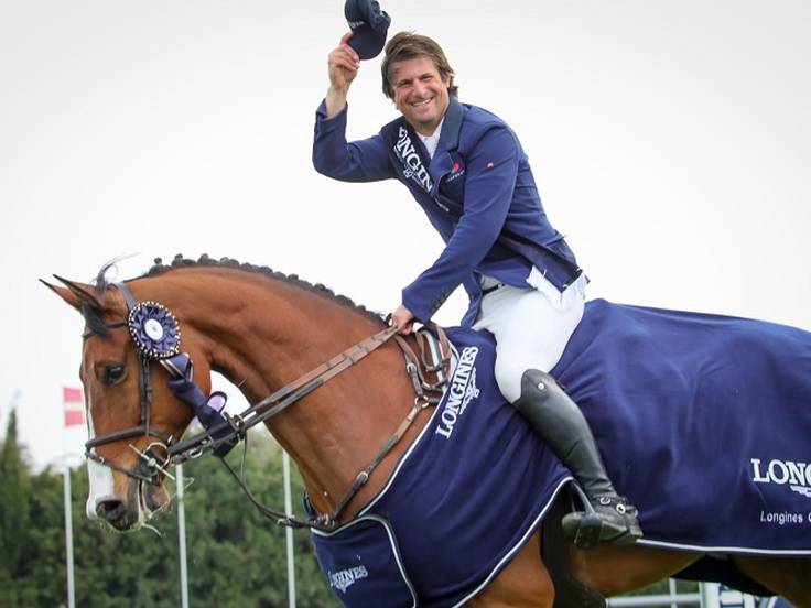 Enrique Camiruaga con su caballo “Vintage”