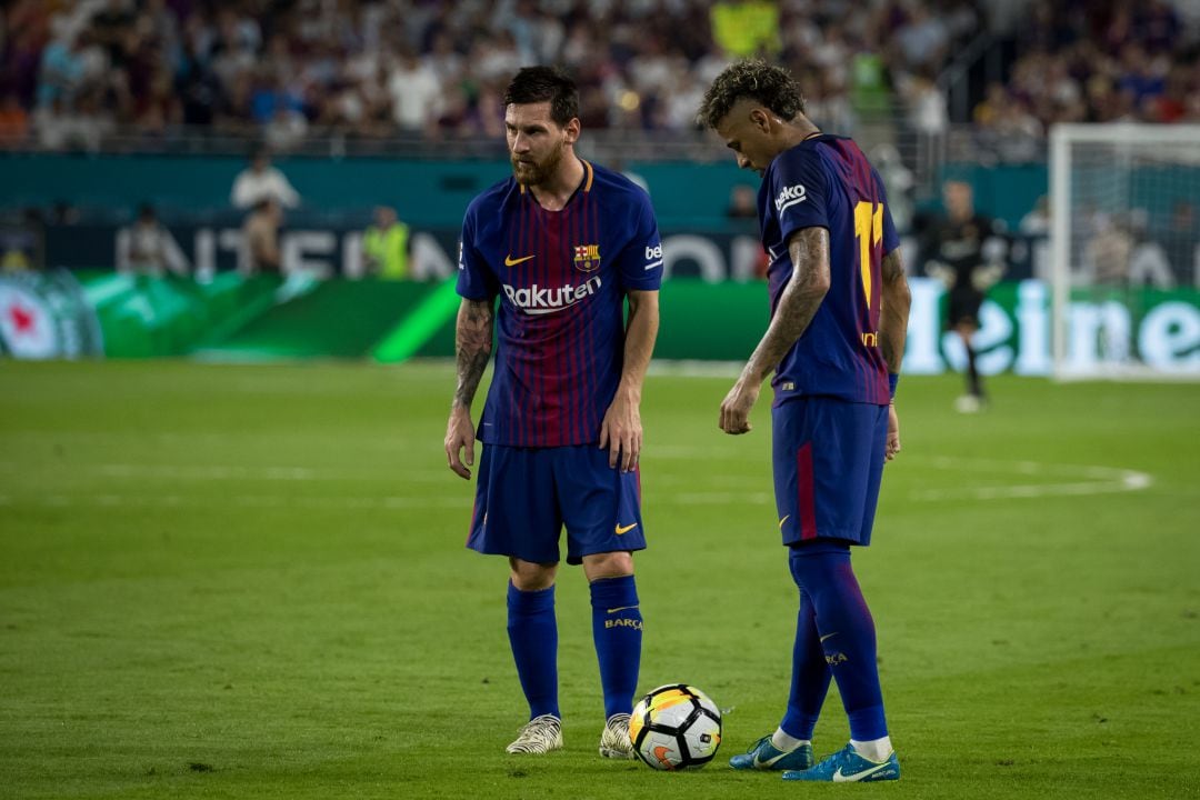 Messi y Neymar en el Barcelona