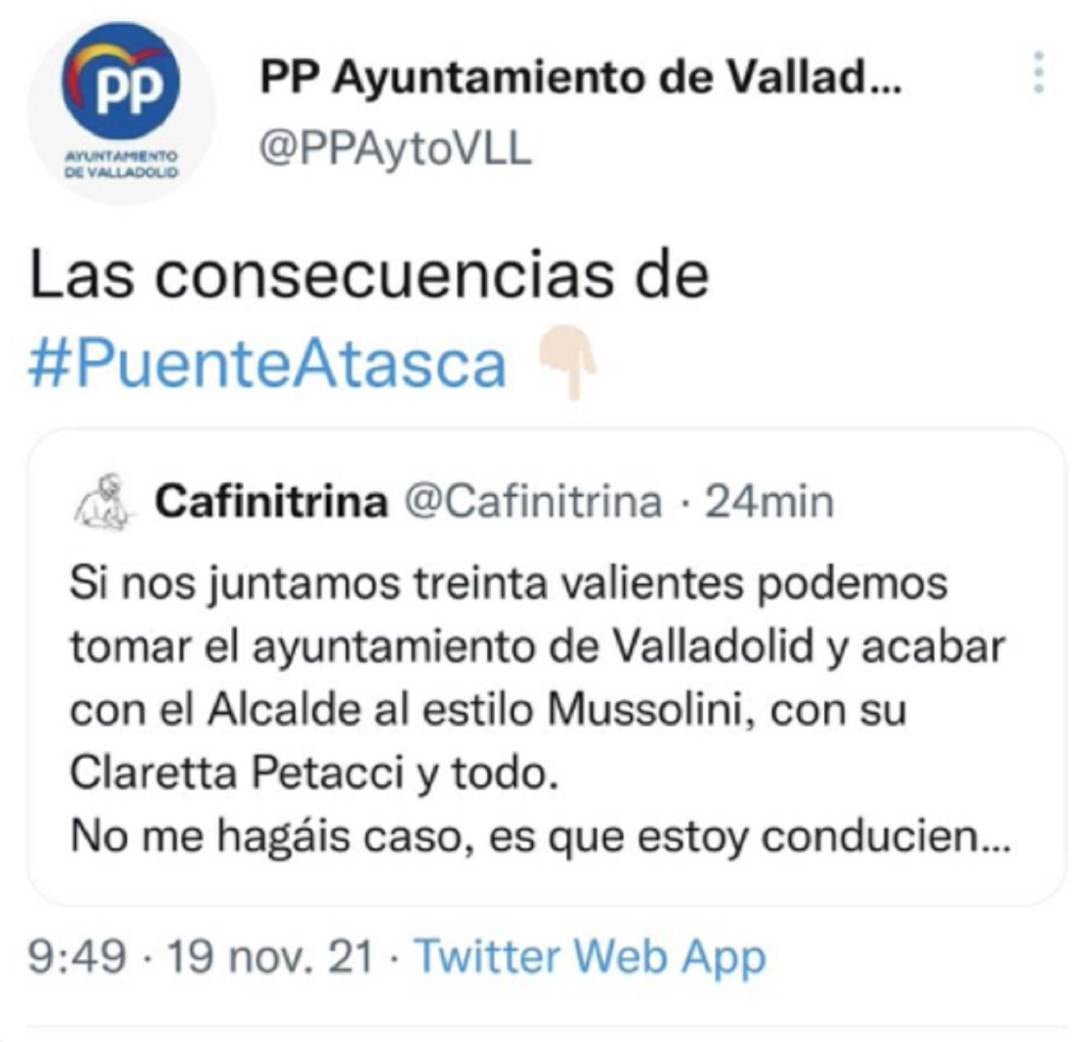 Tuit del PP