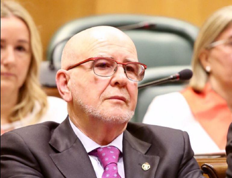 Manuel Ortiz, en el salón de plenos