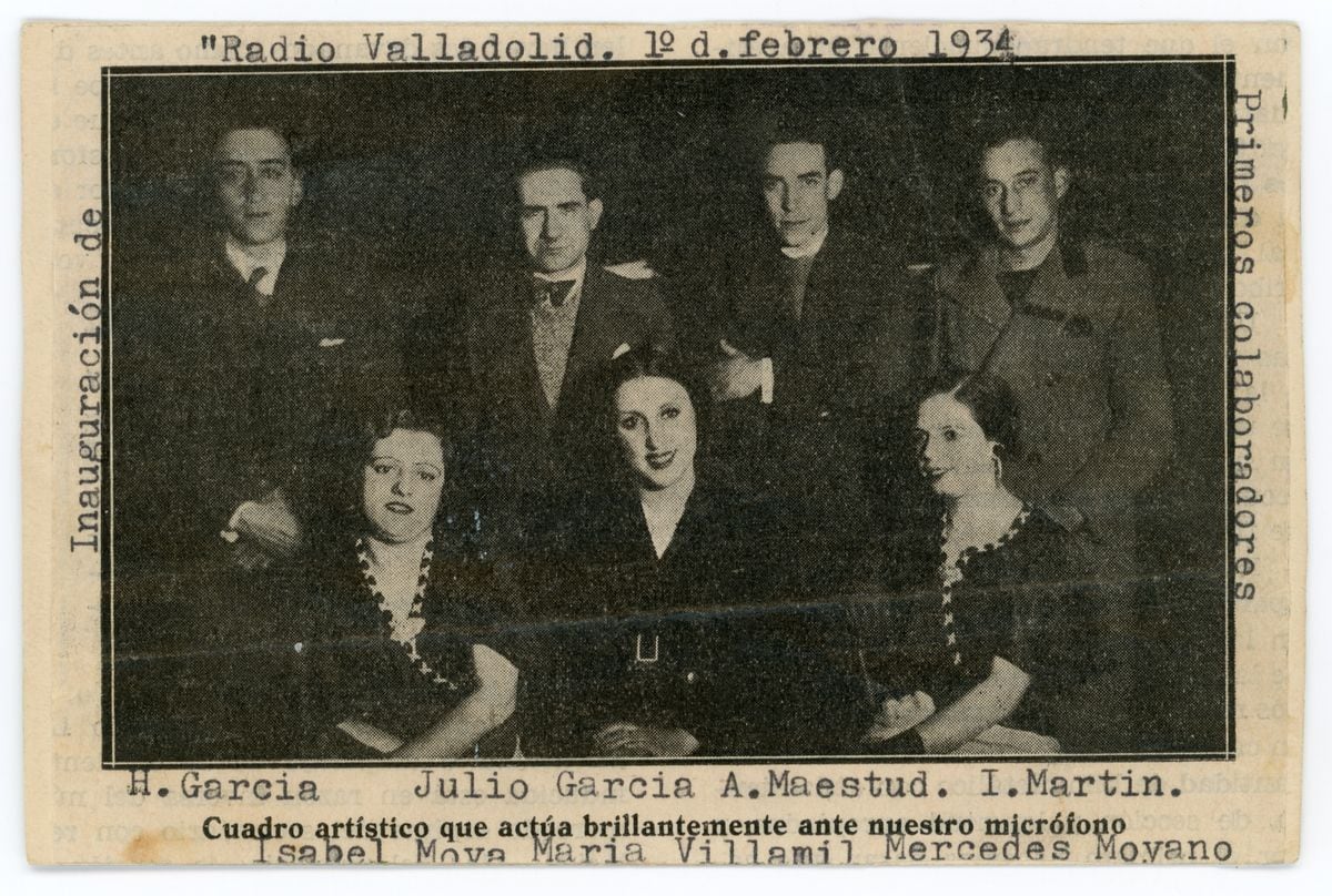 Los primeros locutores y locutoras de Radio Valladolid